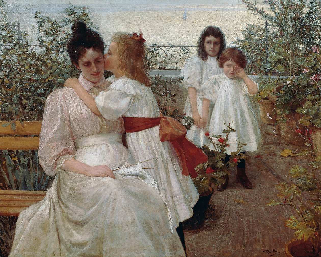 Küçük ruhlar, Giorgio Belloni'nin tablosu (1861-1944), tuval üzerine yağlı boya by Giorgio Belloni