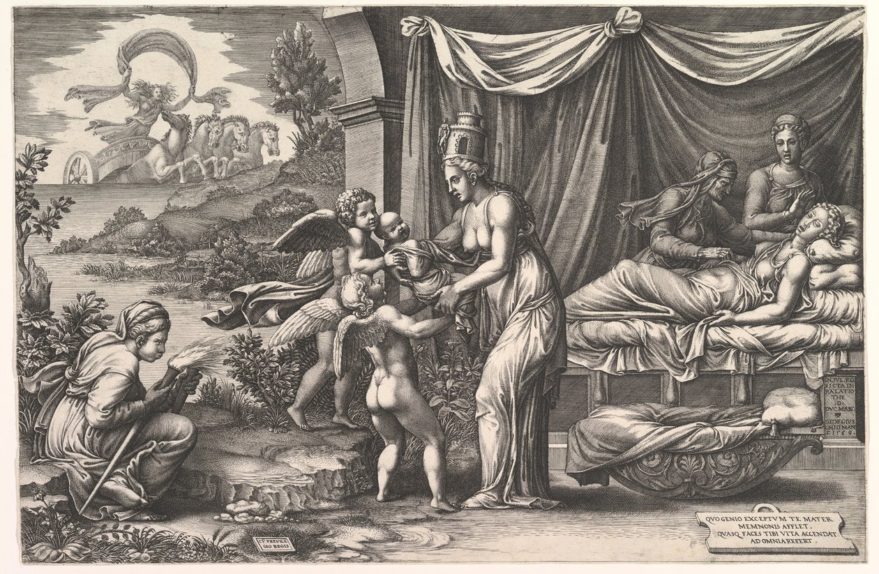 Doğum Alegorisi, 1558. by Giorgio Ghisi