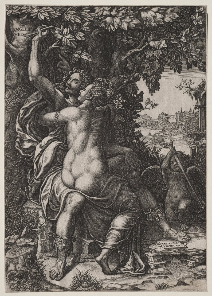Angelica ve Medoro by Giorgio Ghisi