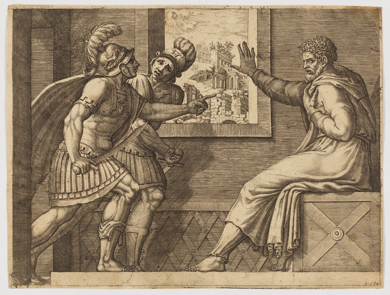 Caius Marius Hapishanede by Giorgio Ghisi