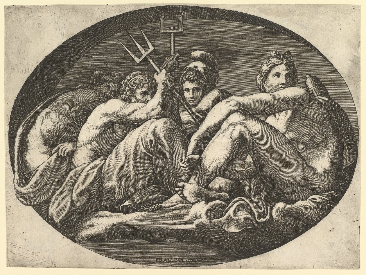 Plüton, Neptün, Minerva ve Apollo, Francesco P..., 1560