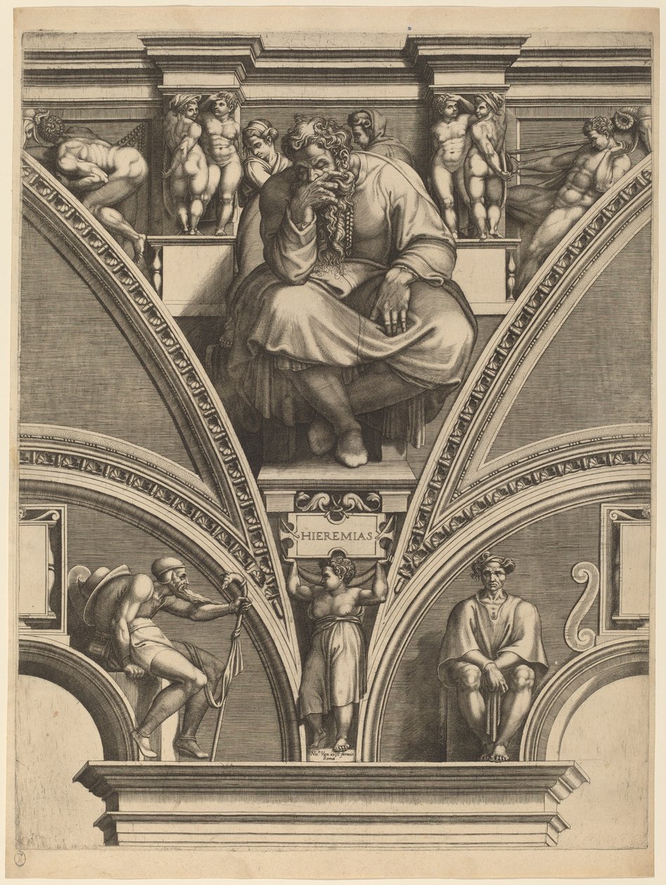 Peygamber Yeremya by Giorgio Ghisi after Michelangelo