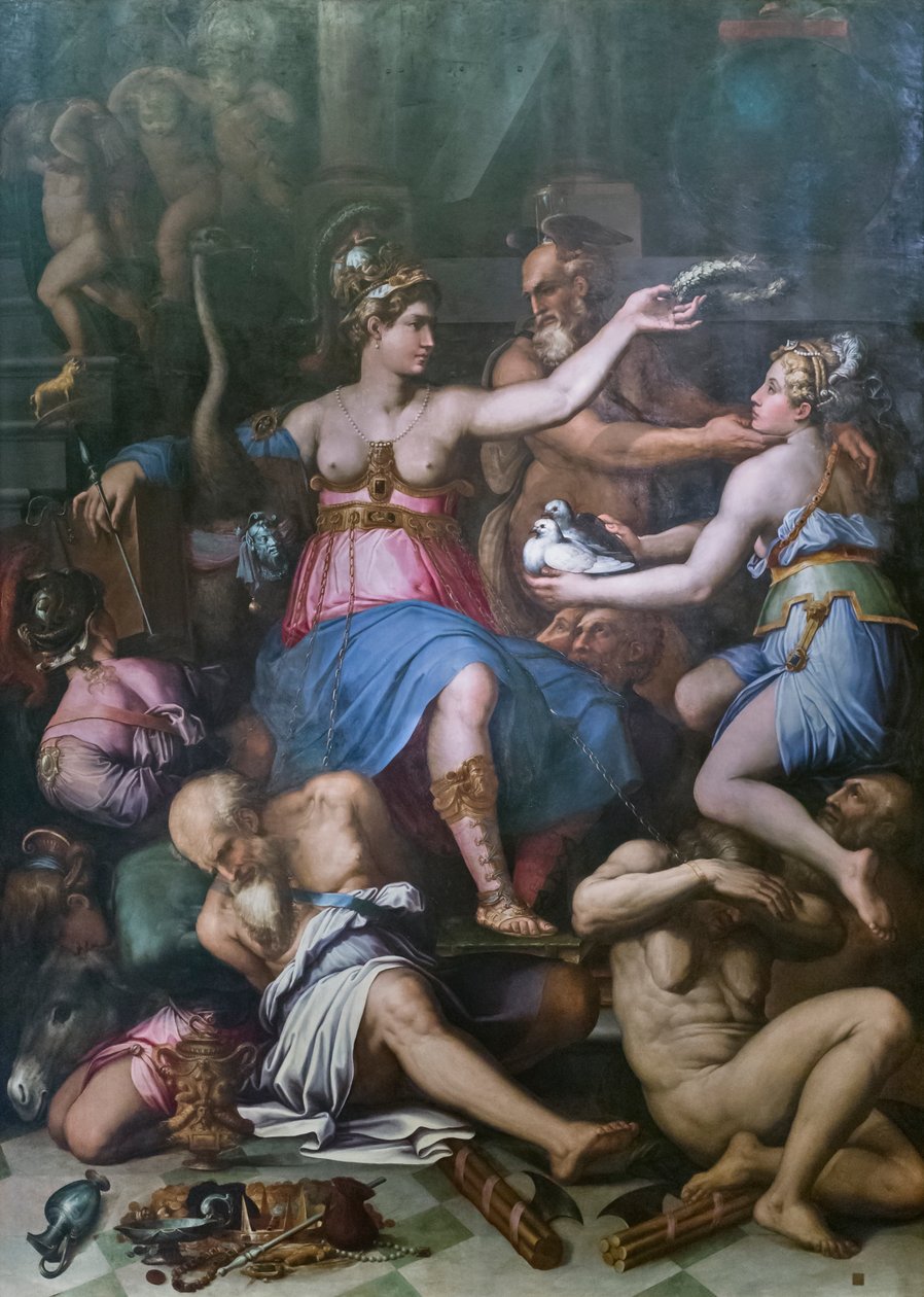 Adalet, Hakikat ve Ahlaksızlık Alegorisi by Giorgio Vasari