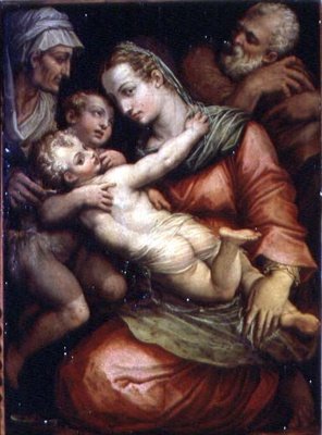 Aziz Anne ve Vaftizci Yahya ile Kutsal Aile by Giorgio Vasari