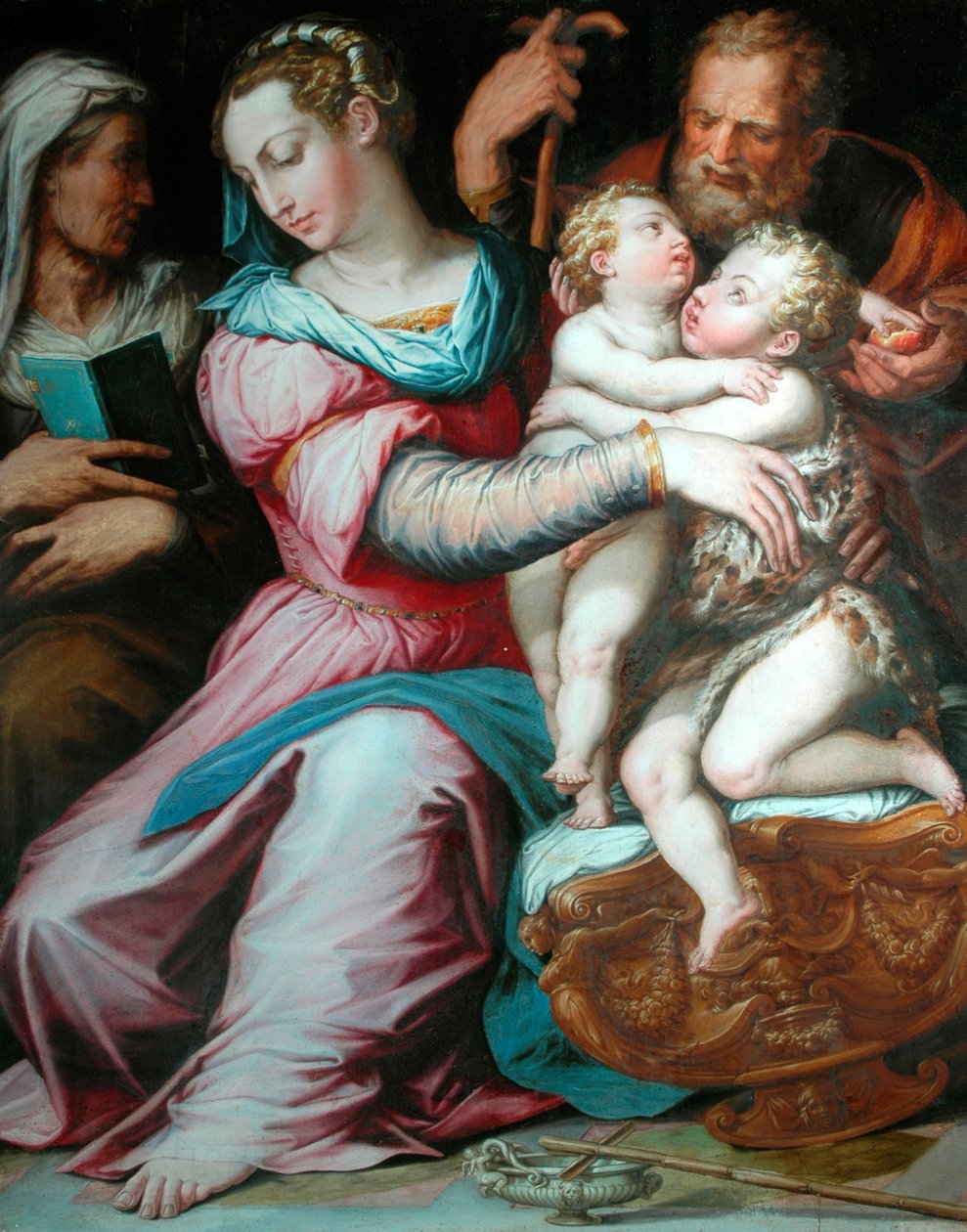 Aziz John ile Kutsal Aile by Giorgio Vasari