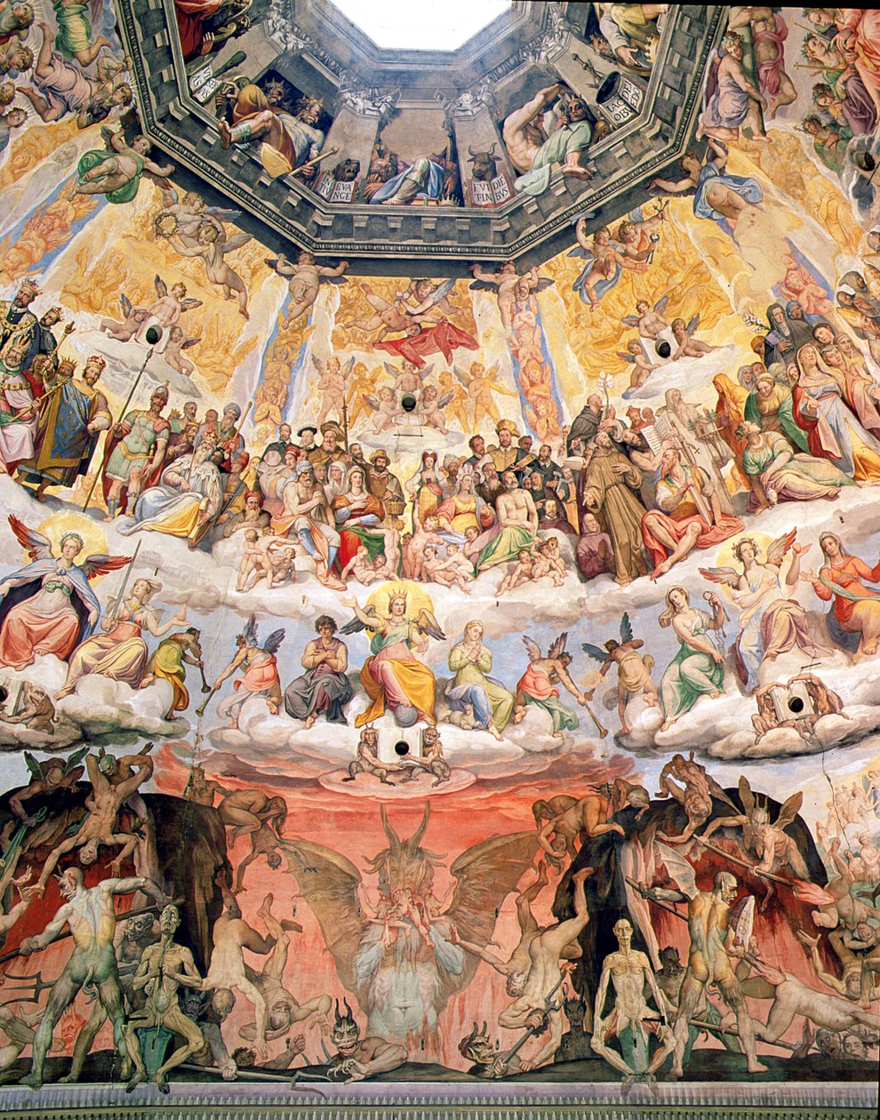 Son Yargı, Duomo kubbesinden detay, 1572-79 by Giorgio Vasari