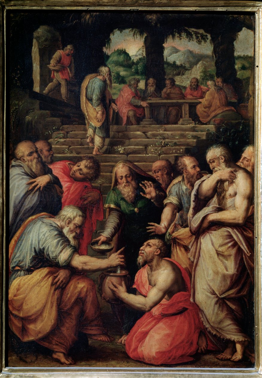 Peygamber Elişa - pano üzerine yağlı boya, c.1566 by Giorgio Vasari