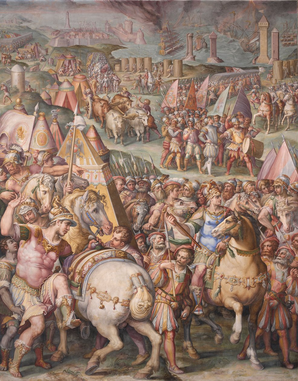 İmparator Maximilian, Livorno Kuşatması'nı kaldırdı, 1568-1571 by Giorgio Vasari