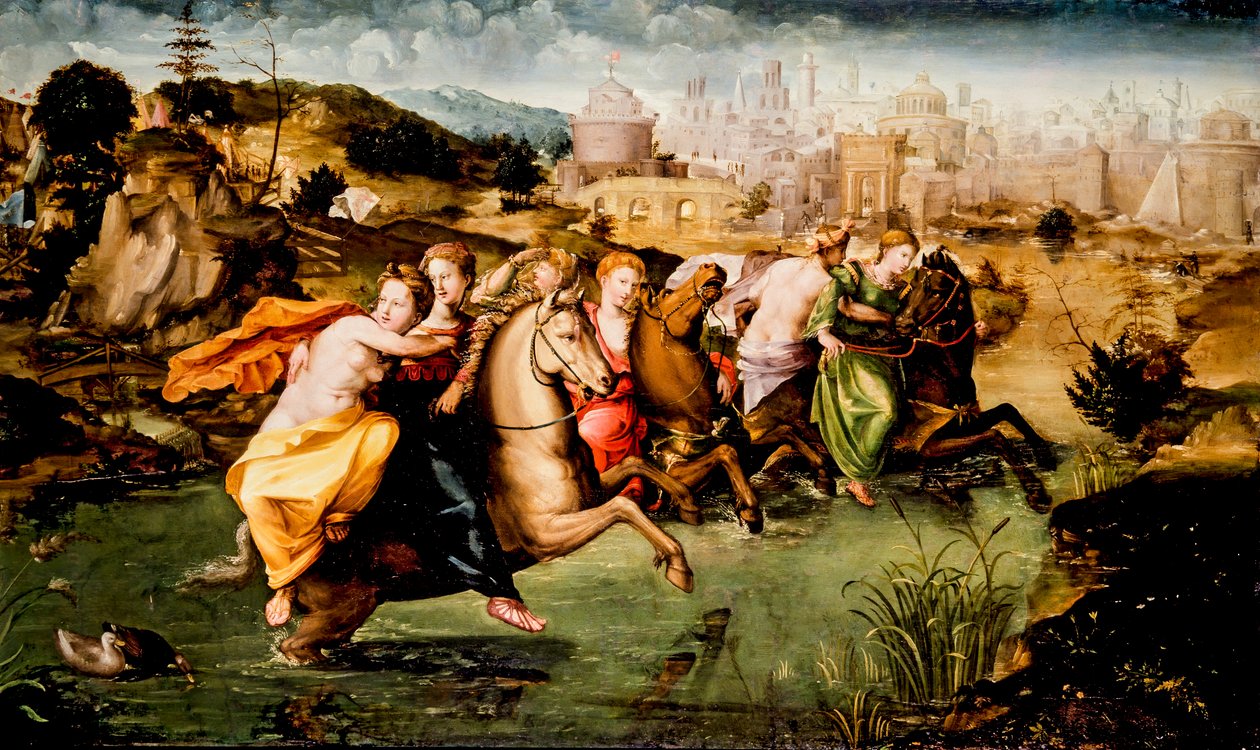 Tiber#39;i geçmek (resim) by Giorgio di (1500 1559) Giovanni