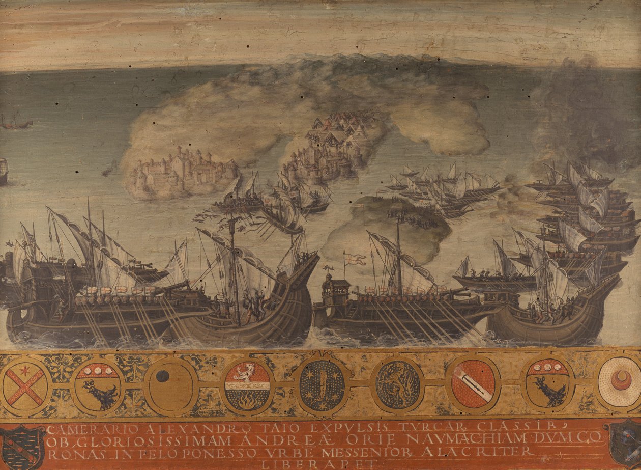 Mora, Koroni'nin deniz zaferi by Giorgio di (1500 1559) Giovanni