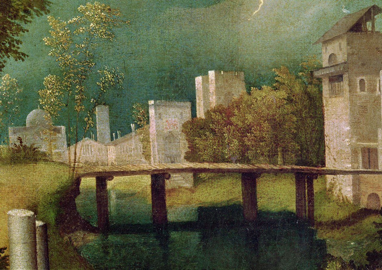 Kentsel peyzaj, Fırtına detayı (603 detayı) by Giorgione da Castelfranco
