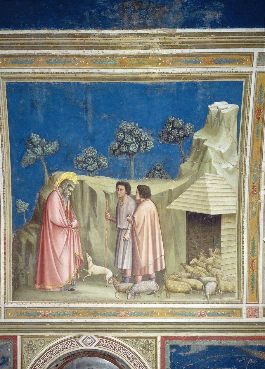 Çobanlar arasında Joachim, c.1305 (detay için bkz. 65213) by Giotto di Bondone
