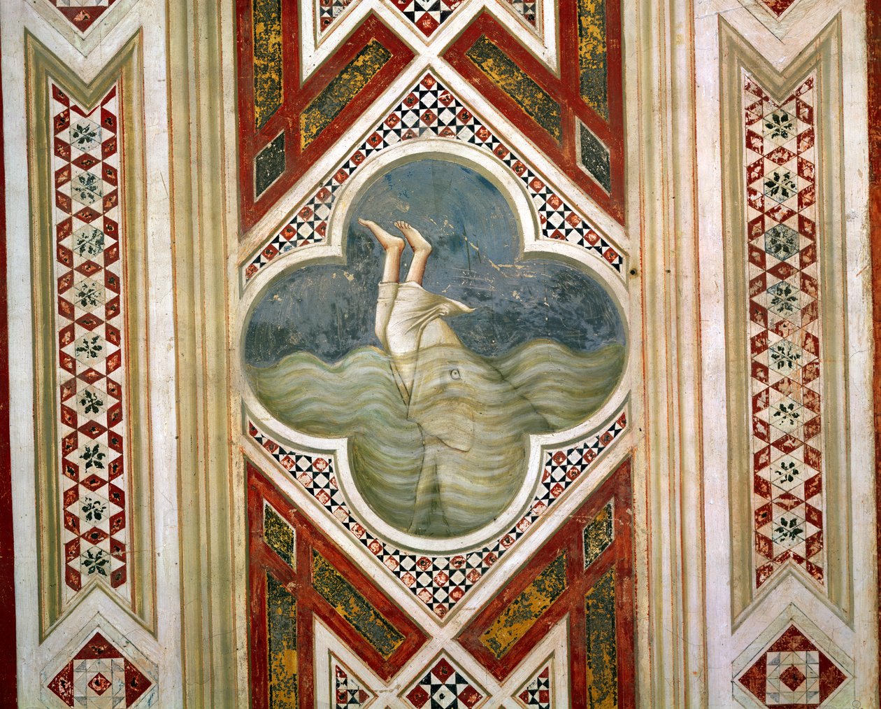 Yunus ve Balina, c.1305 by Giotto di Bondone
