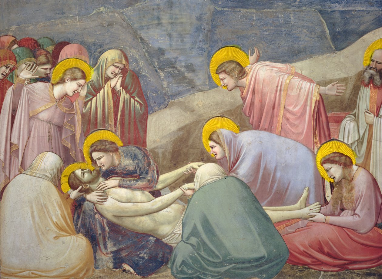 Ölü İsa Üzerine Ağıt, c.1305 fresk detayı, 56296 by Giotto di Bondone