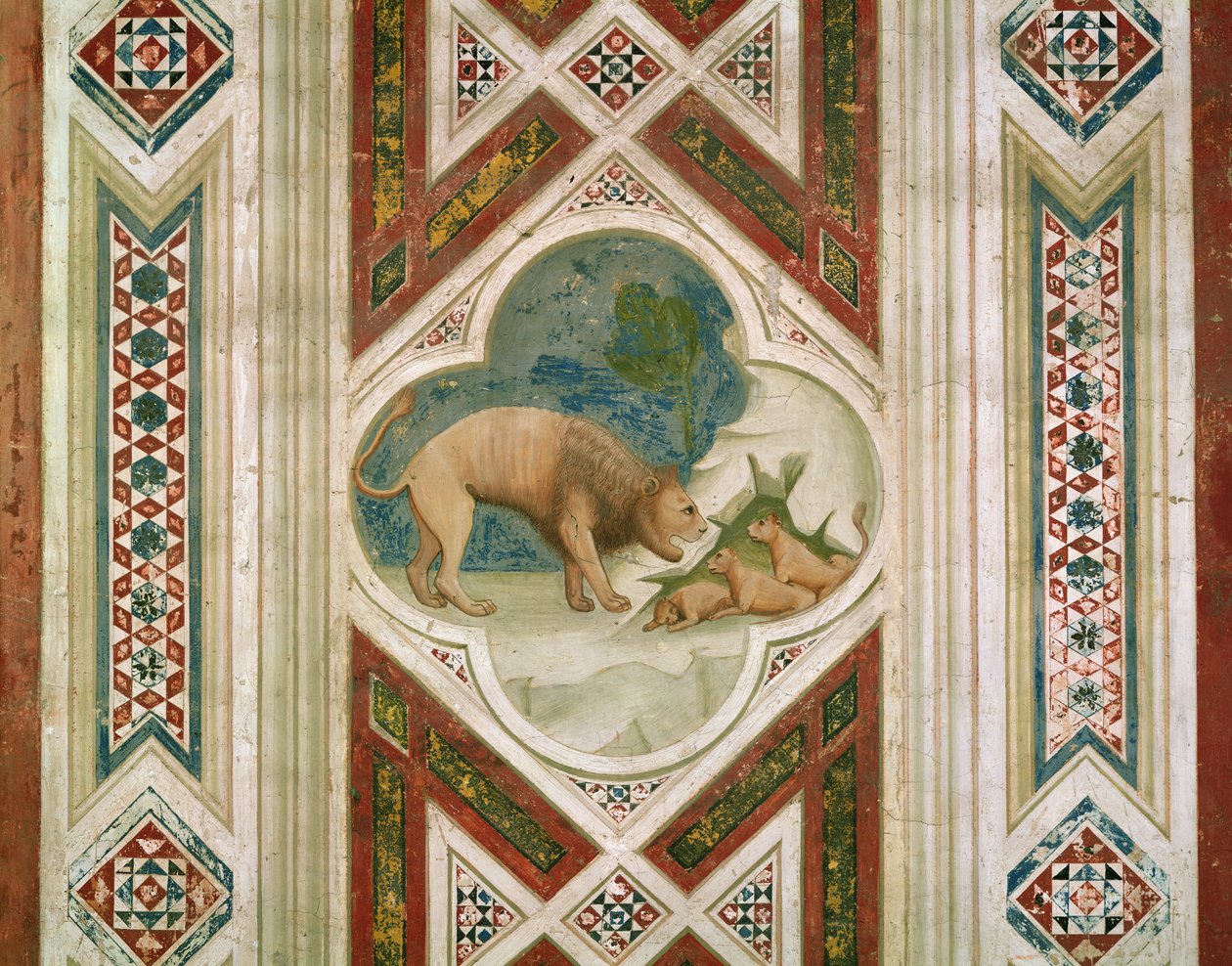 Lion with his Cubs, c.1305  by Giotto di Bondone