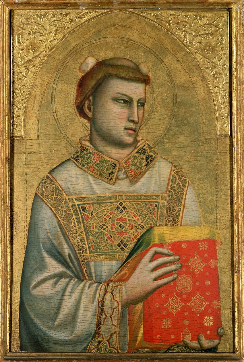Aziz Stephen, 1320-25 (panelde sıcaklık) by Giotto di Bondone