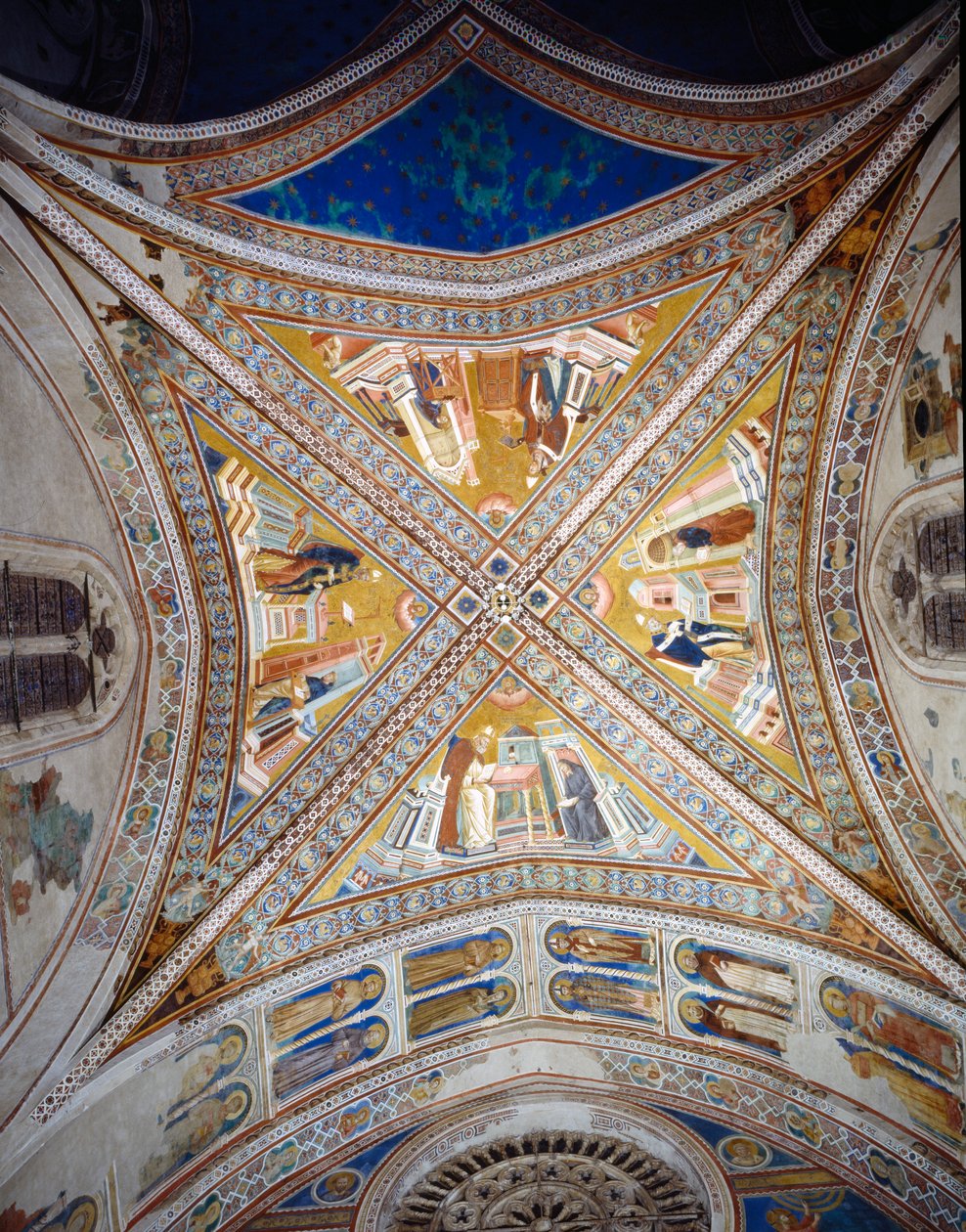 Kilisenin Dört Doktorunun Mahzeni, 1297 dolayları by Giotto di Bondone