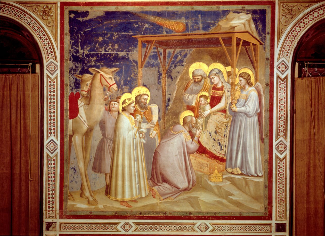 Büyücülerin Hayranlığı, Scrovegni Şapeli, Padua, 1305 dolayları (fresk) by Giotto (c.1266 1337)