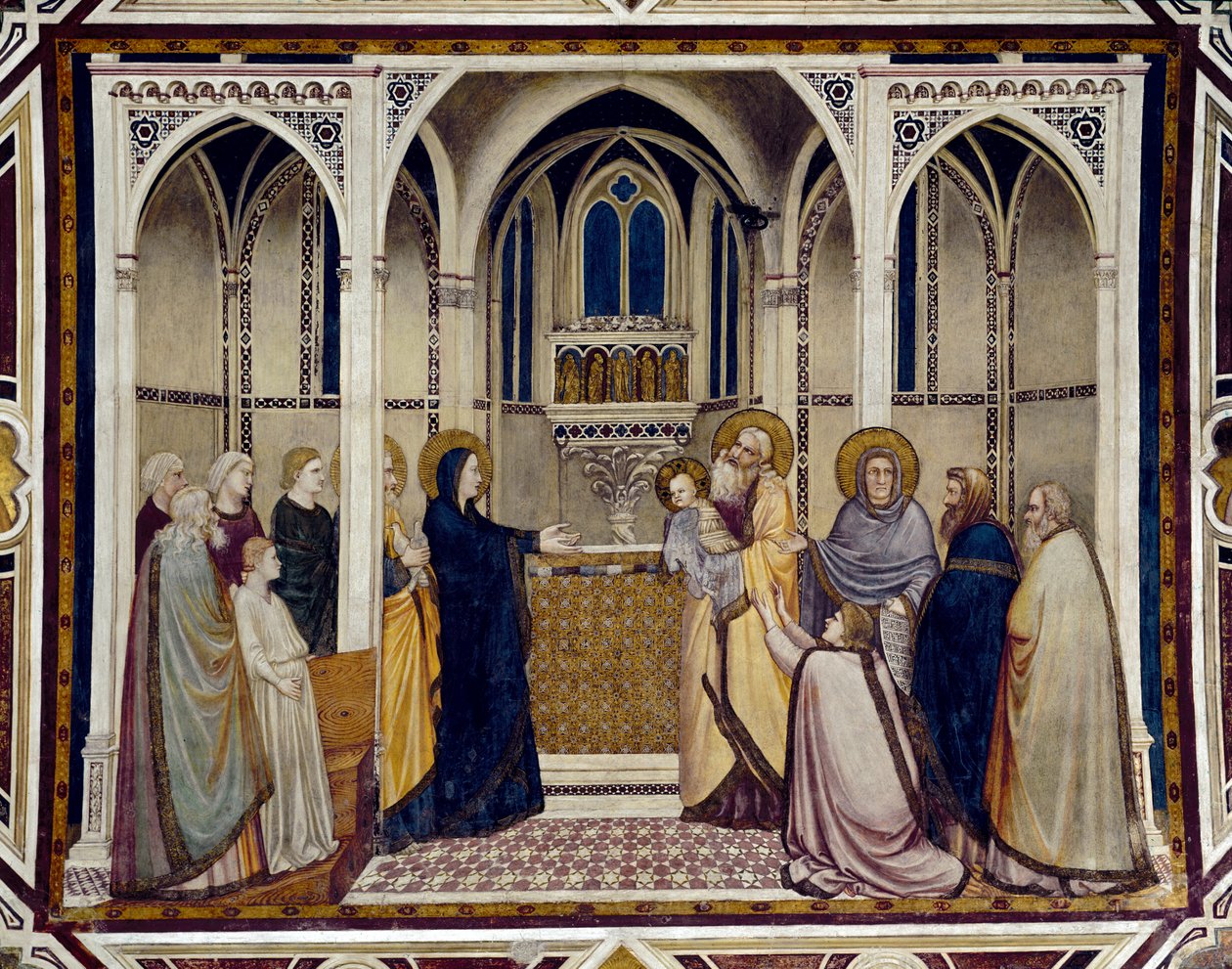 Tapınakta sunum (fresk by Giotto (c.1266 1337)