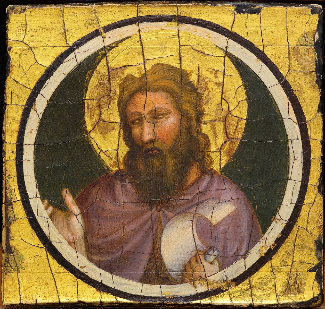 Vaftizci Yahya, Giotto di Bondone (1266-1377) tarafından. Panelde Tempera, yaklaşık 1320, Ente Cassa di Risparmio, Floransa by Giotto (c.1266 1337)