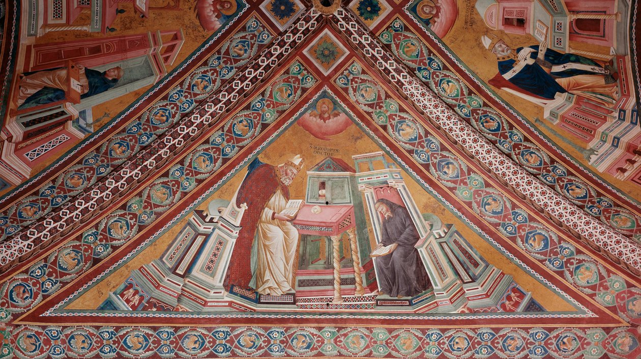 Kilisenin Doktorları: Aziz Jerome (fresk) by Giotto (c.1266 1337)