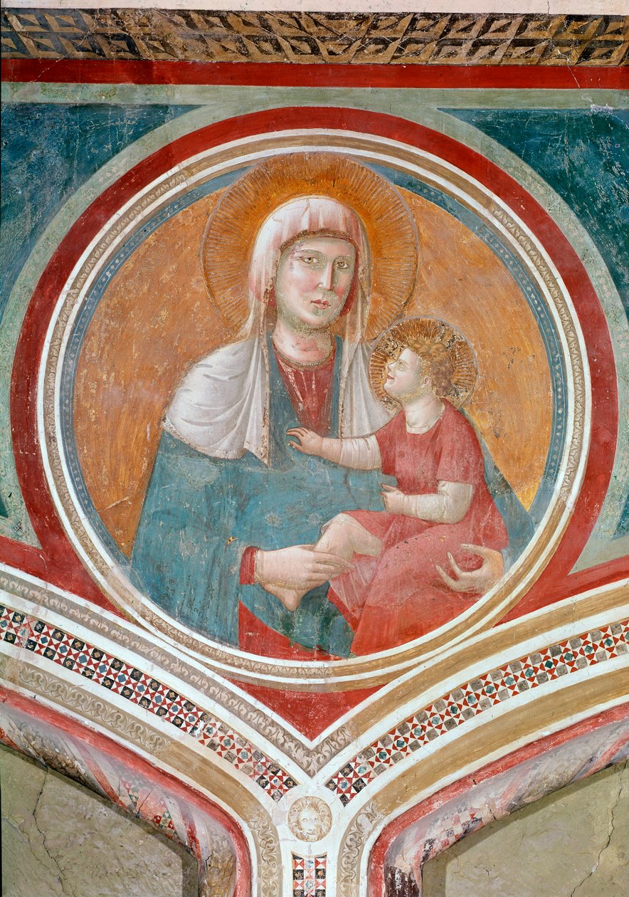 Bakire ve çocuk (Fresco by Giotto (c.1266 1337)