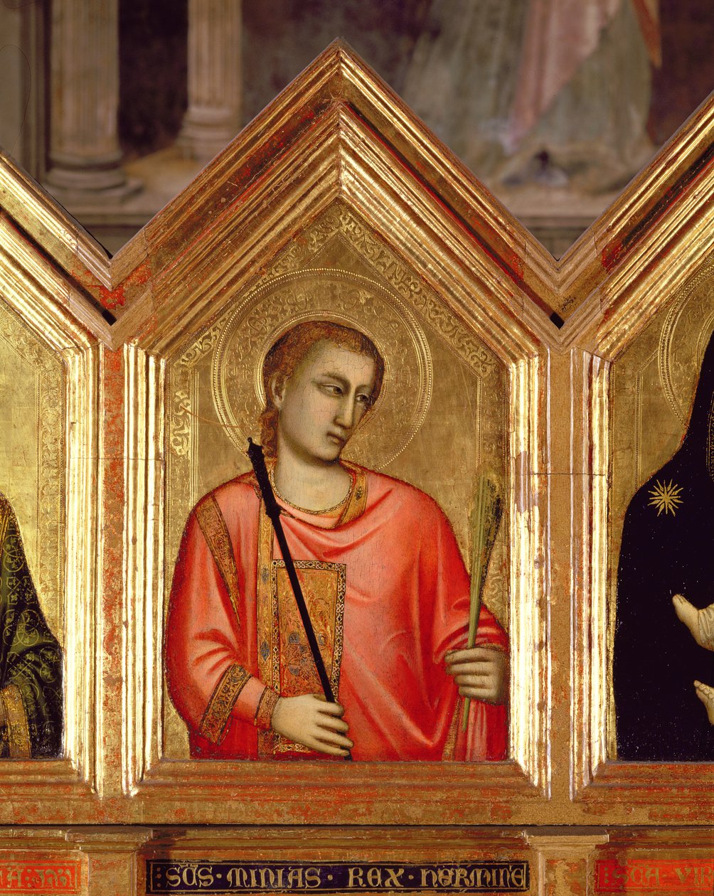 66557 panelinin St. Reparata Polyptych detayından Aziz ayrıca bkz. 66558-66568 by Giotto di Bondone