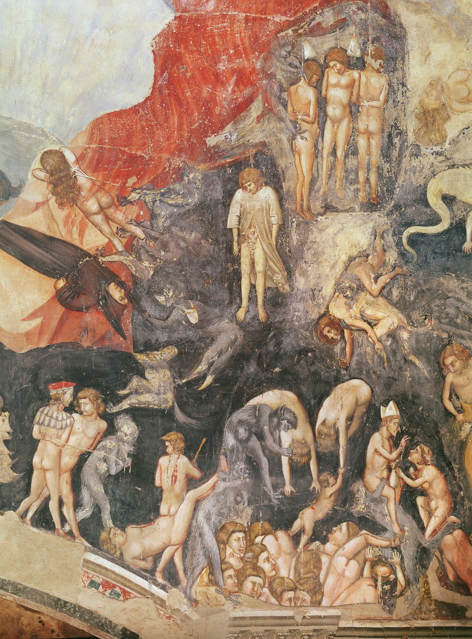 The Last Judgement, detail of the damned, 1303-05  (see also 65227) by Giotto di Bondone