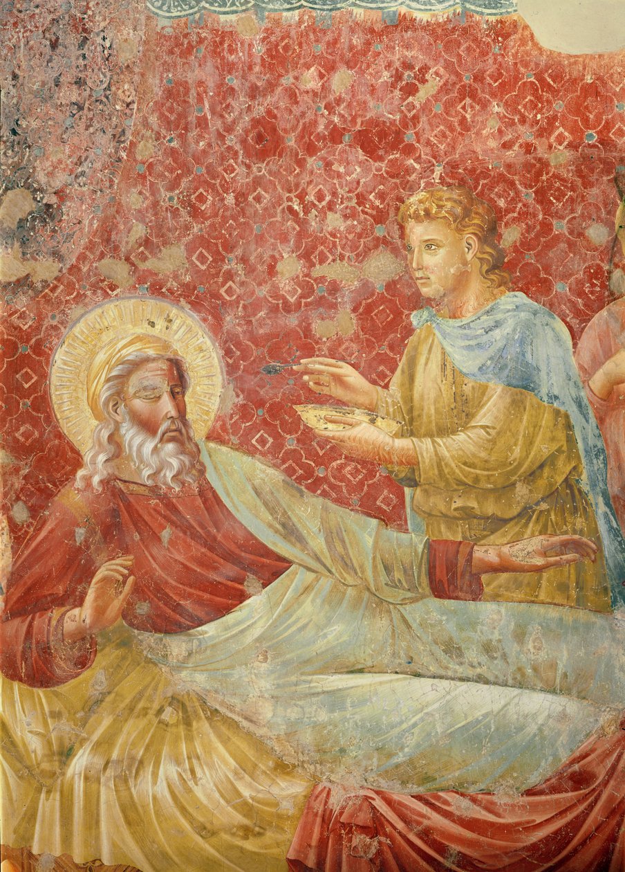 Isaac Esav'ı reddediyor, Isaac ve Esau'nun detayı, c.1288 (350996 detayı) by Giotto di Bondone