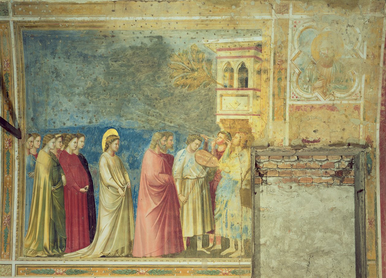 Bakirelerin Düğün Alayı, c.1305 (restorasyon sonrası) by Giotto di Bondone