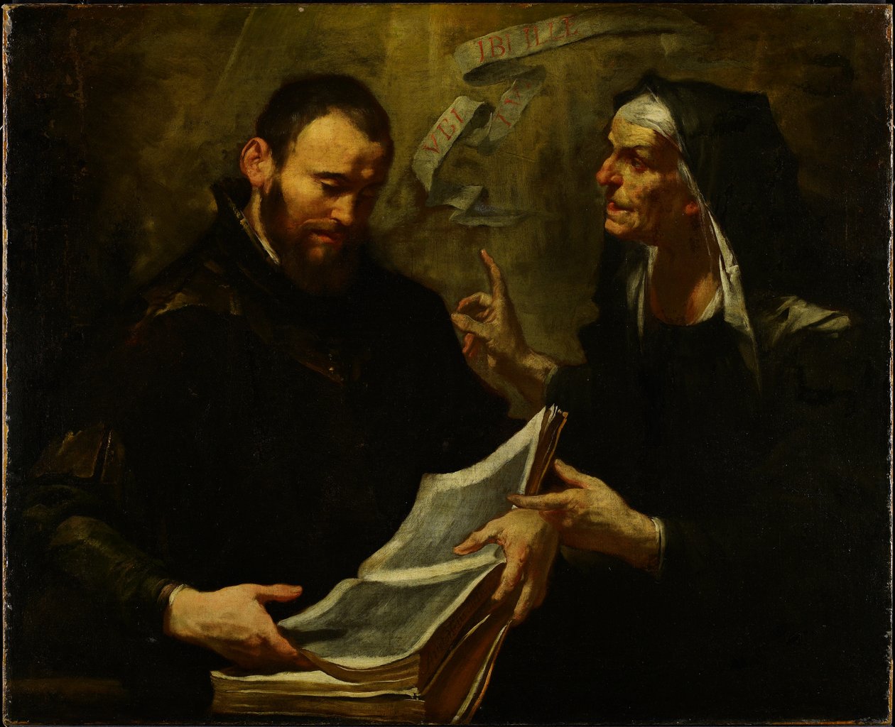 Aziz Augustine ve Aziz Monica by Giovacchino Assereto
