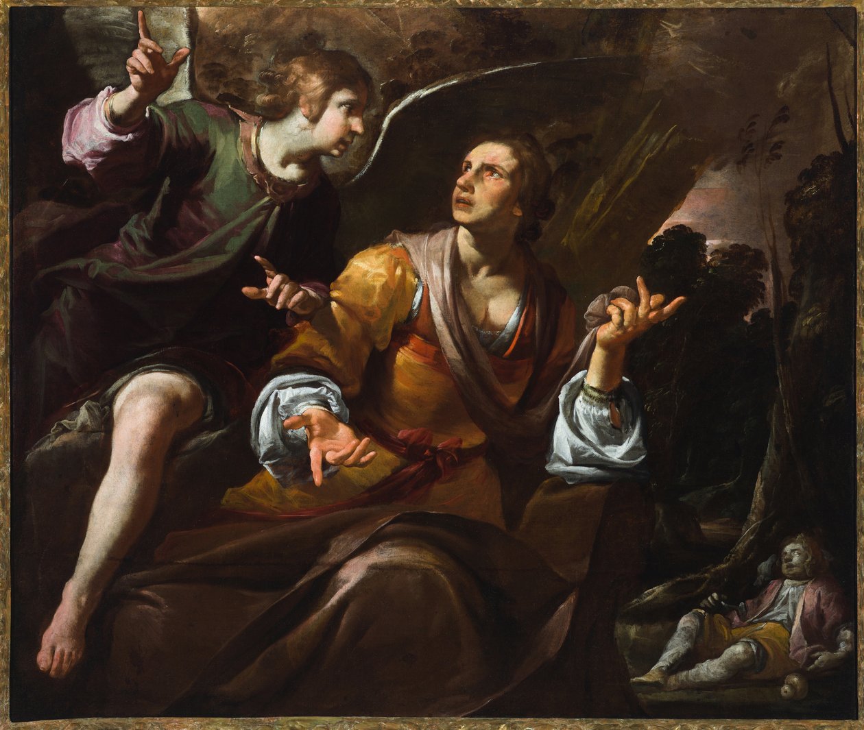 Hagar ve melek, 1640 dolayları (tuval üzerine yağlıboya) by Giovacchino Assereto