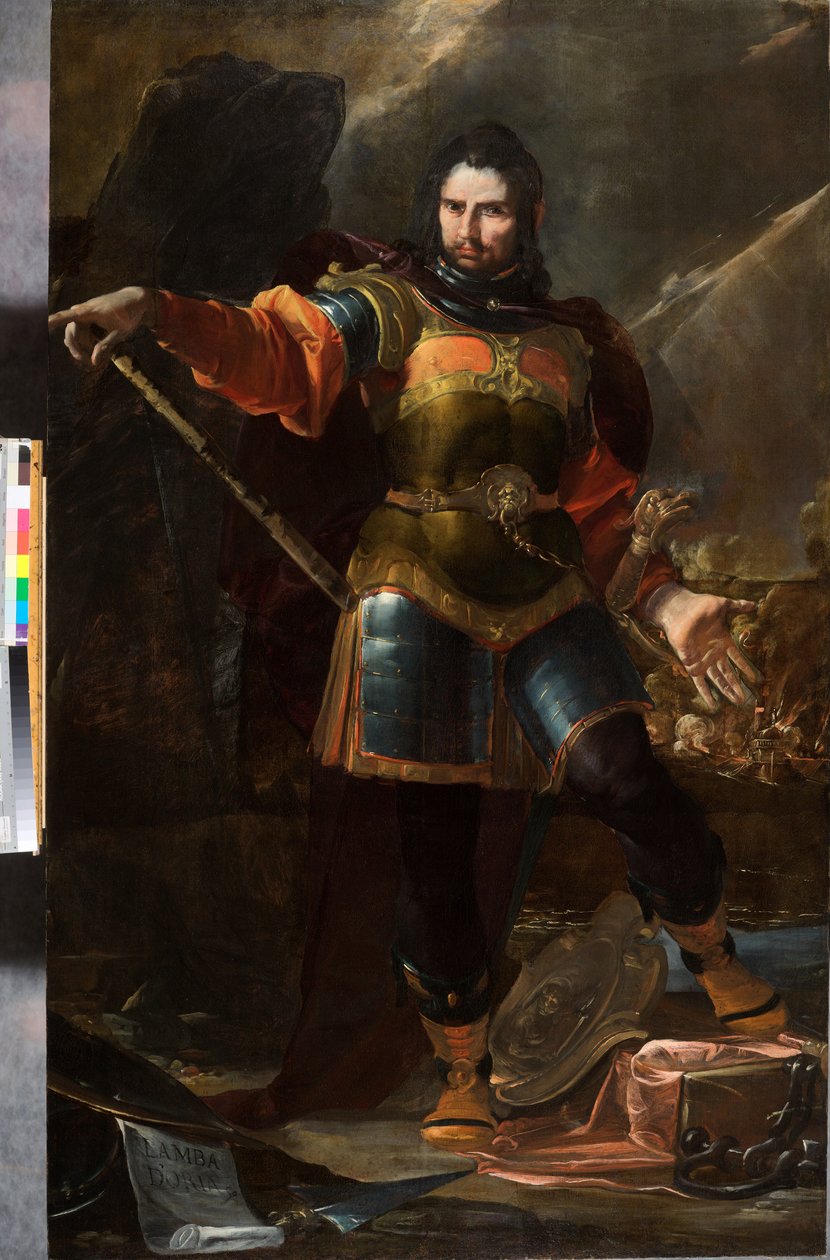 Lamba Doria, 13.-14. yüzyıllarda Cenova Cumhuriyeti Filosu Amirali, c.1633-35 (tuval üzerine yağlıboya) by Giovacchino Assereto