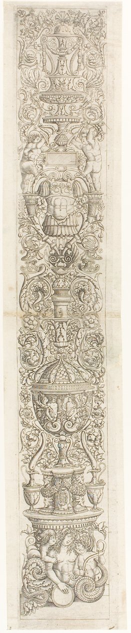 Nereid İki Çocuğun Bastığı, On İki Süsleme Panosundan altıncı plaka by Giovan Pietro Birago