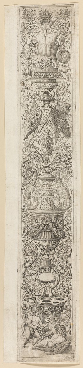 Kask Takan İki Çocuk, On İki Süsleme Panosundan üçüncü plaka by Giovan Pietro Birago
