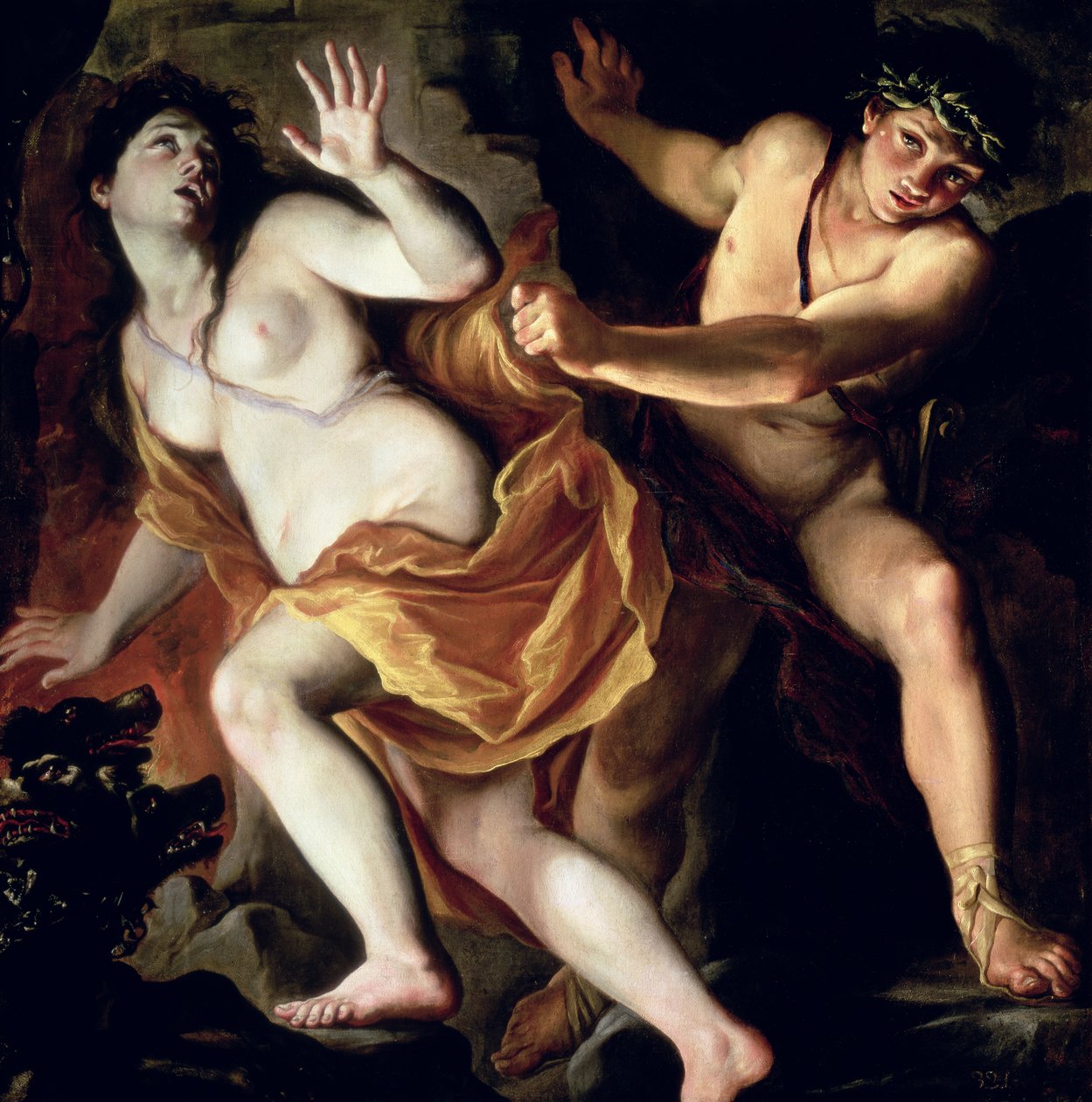 Orpheus ve Eurydice, 1695-1705 by Giovanni Antonio Burrini or Burino