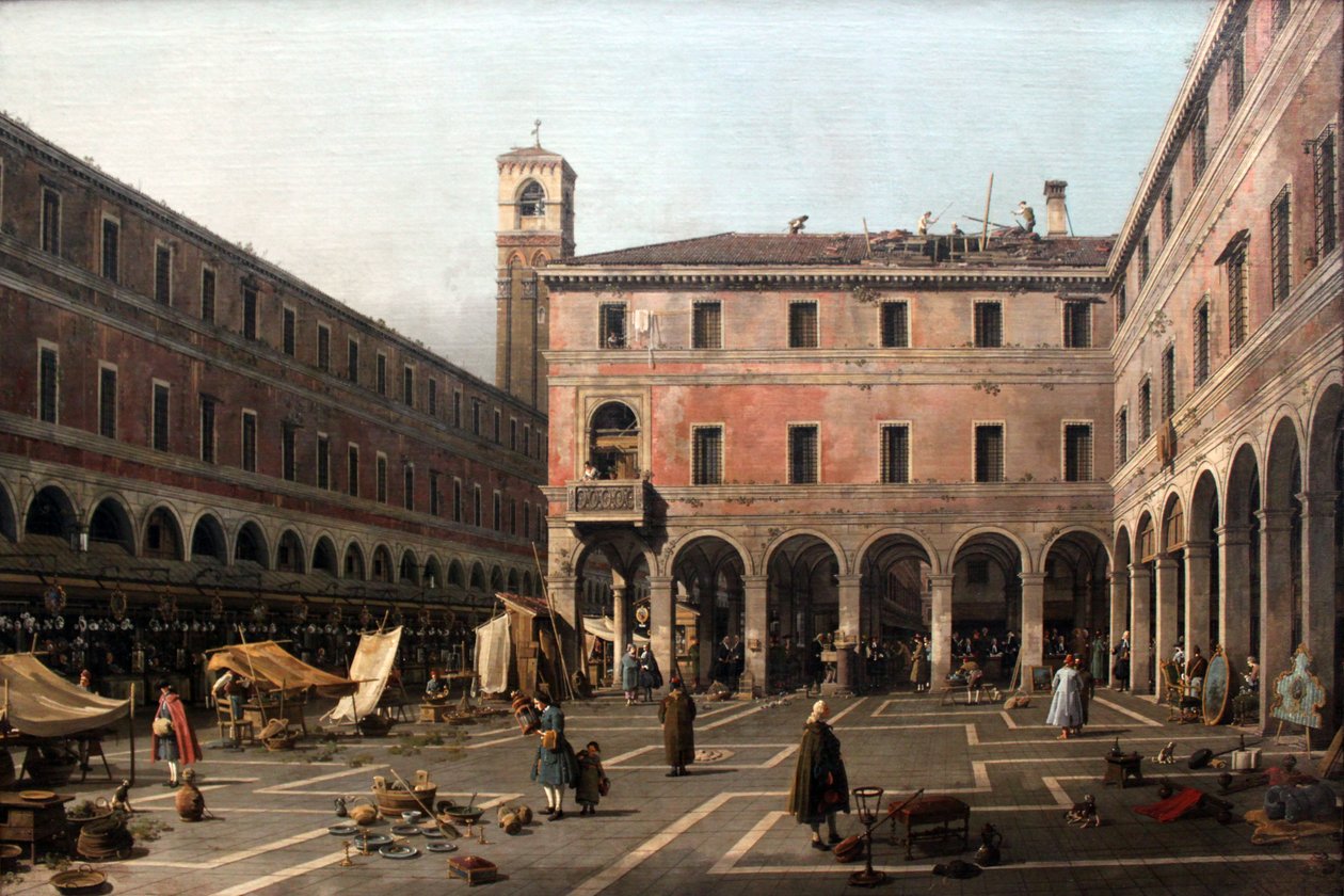 Canaletto Campo di Rialto by Giovanni Antonio Canal