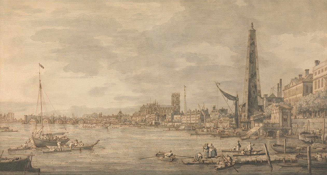 York Su Kapısı Yakınından Westminster Şehri by Giovanni Antonio Canal