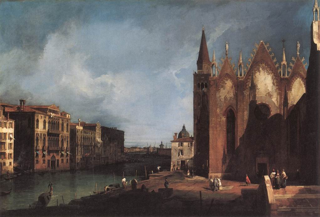 Santa Maria della Carità yakınlarındaki Büyük Kanal by Giovanni Antonio Canal