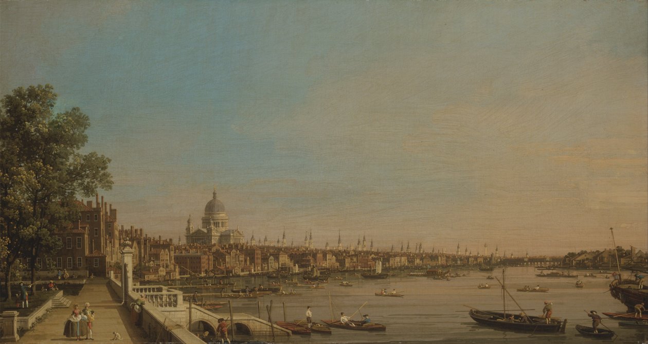 Somerset House Terasından Thames Nehri, St. Pauls