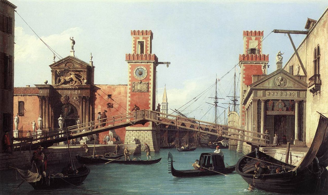 Arsenal girişinin görünümü by Giovanni Antonio Canal