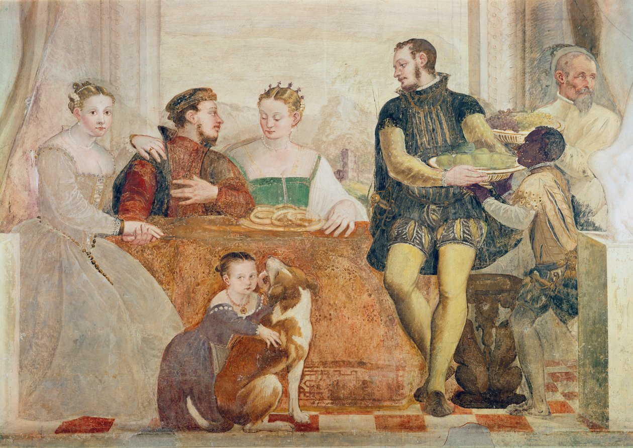 Ziyafet Detayı, c.1570 by Giovanni Antonio Fasolo