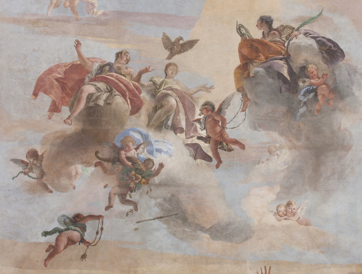 The Fall of the Demons, Stories of Scipio, detail, 1731  (detail of 3498337) by Giovanni Battista Tiepolo