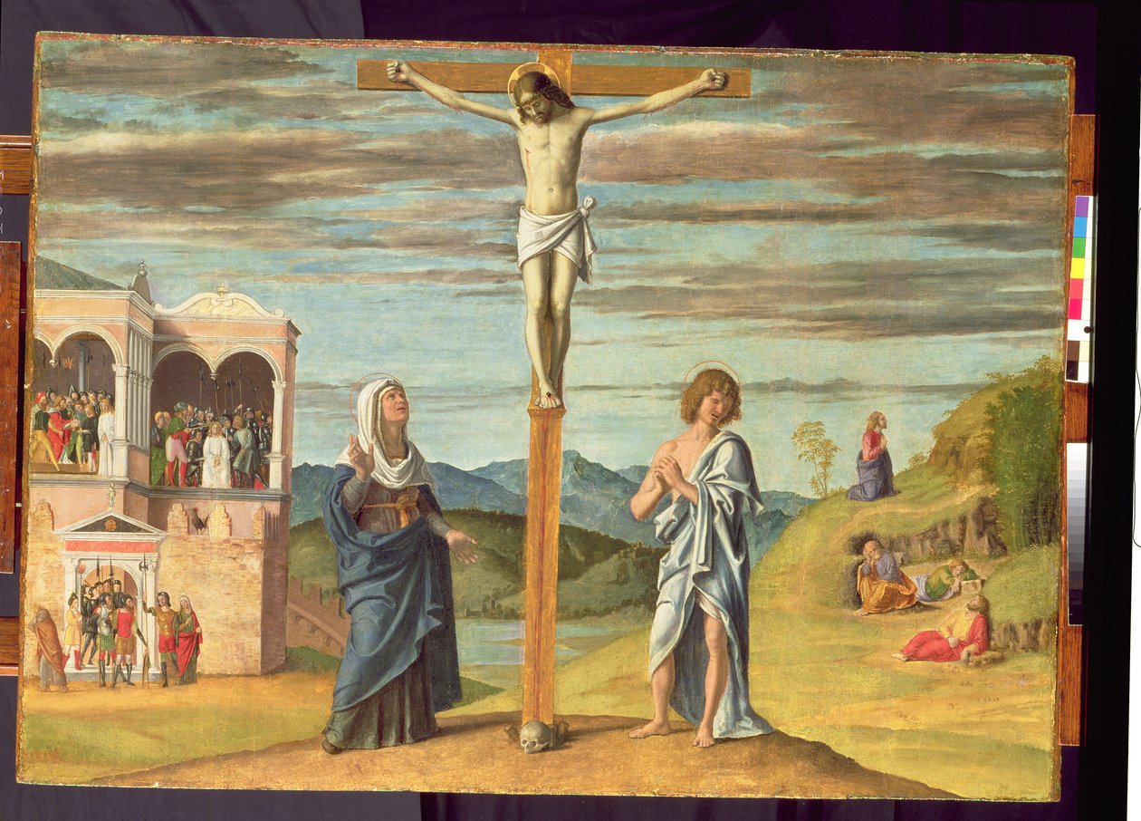 Bakire ve Aziz John Evangelist ile Haç Üzerinde İsa (panelde tempera) by Giovanni Battista Cima da Conegliano