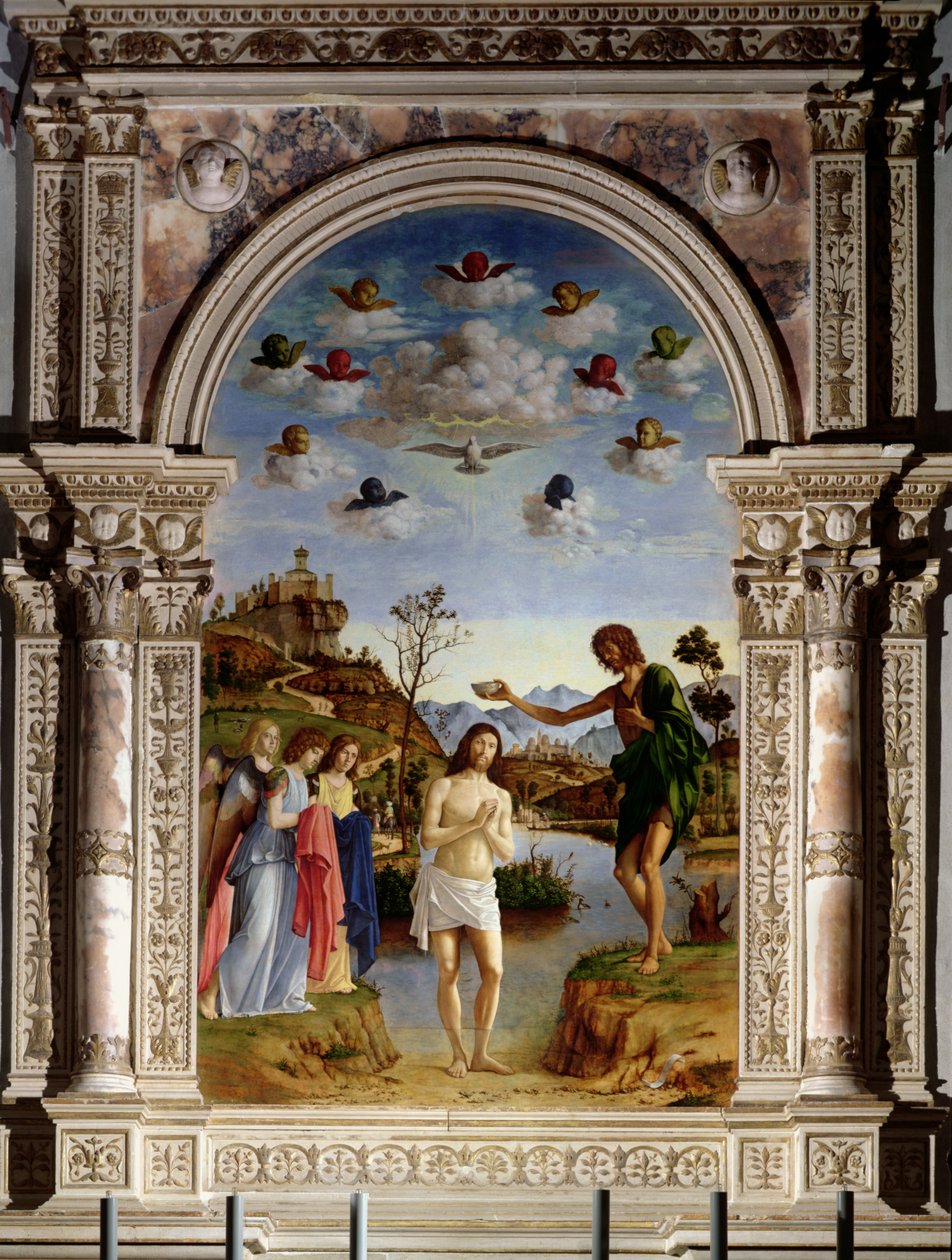 ಕ್ರೈಸ್ಟ್‌ಟರ್ಕ್‌ನ ಬ್ಯಾಪ್ಟಿಸಮ್ by Giovanni Battista Cima da Conegliano