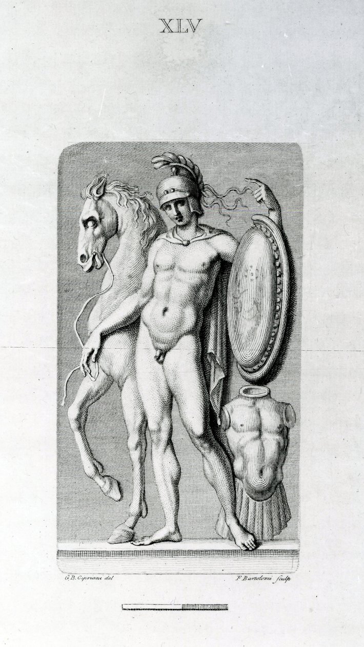 Erkek Çıplak, 18. Yüzyıl by Giovanni Battista Cipriani