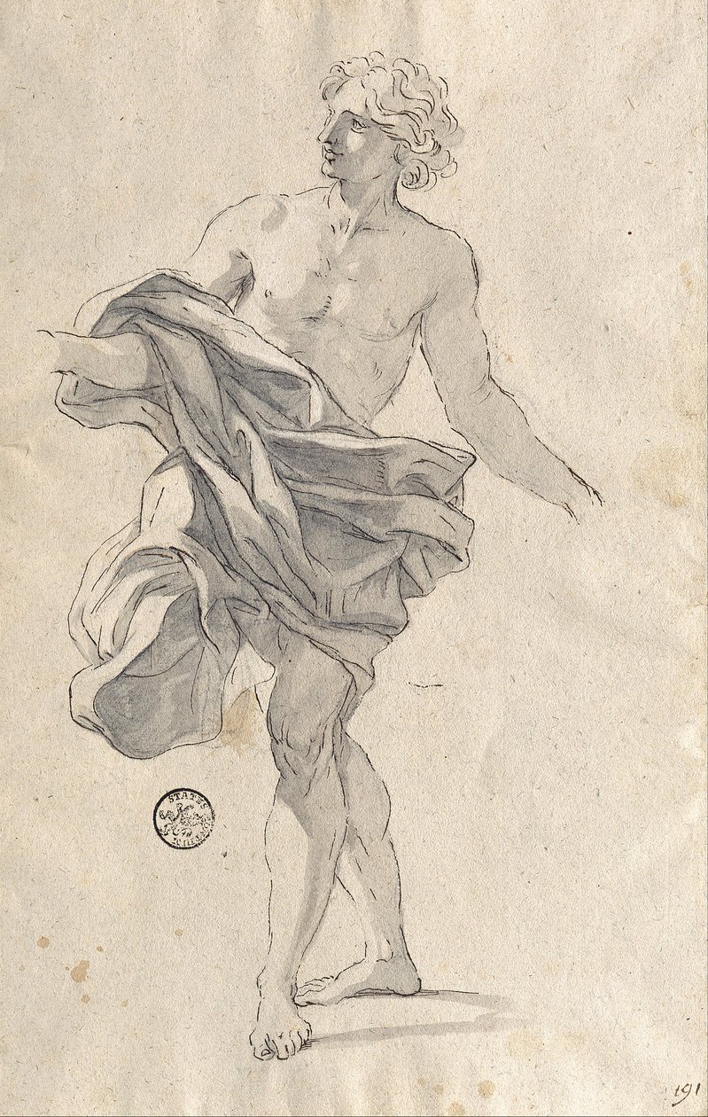 Dans Eden Genç Bir Adam için Çalışma by Giovanni Battista Gaulli