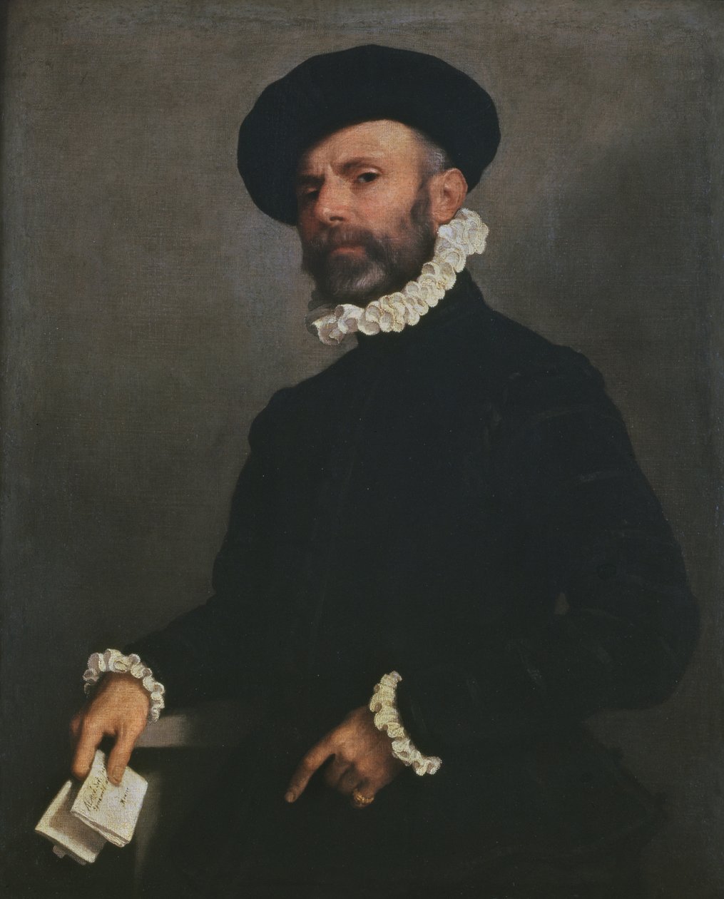 Elinde Mektup Tutan Bir Adamın Portresi, c.1570-75 by Giovanni Battista Moroni