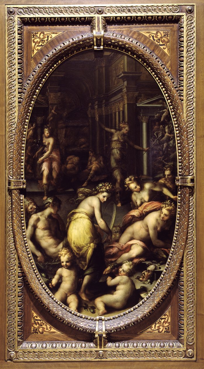 Alegori of Dreams, c.1570 (arduvaz üzerine yağlı boya) by Giovanni Battista Naldini