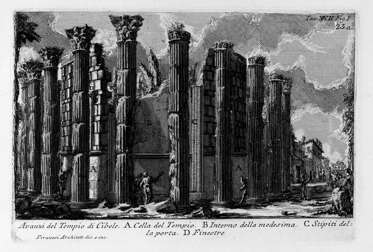 Kibele Tapınağı Kalıntıları by Giovanni Battista Piranesi